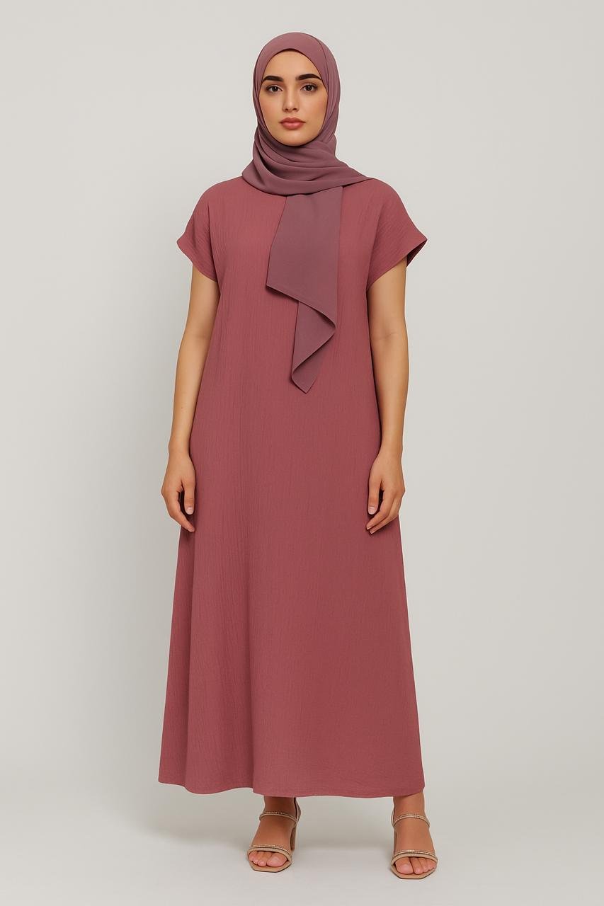 Modest Loose Fit Dress | Practical Everyday Under Abaya Dress